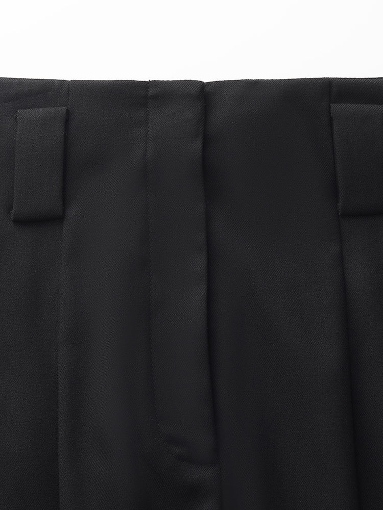 Falda Maxi A-Line Negra para Mujer con Cinturón | GOELIA