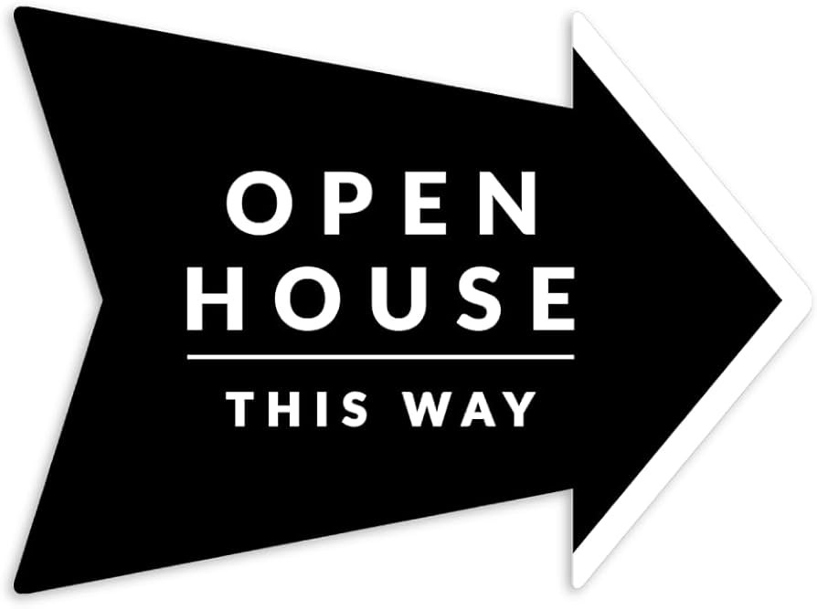 Open House This Way Minimal Style Arrow with Stake from All Things Real Estate | Amazon (US)