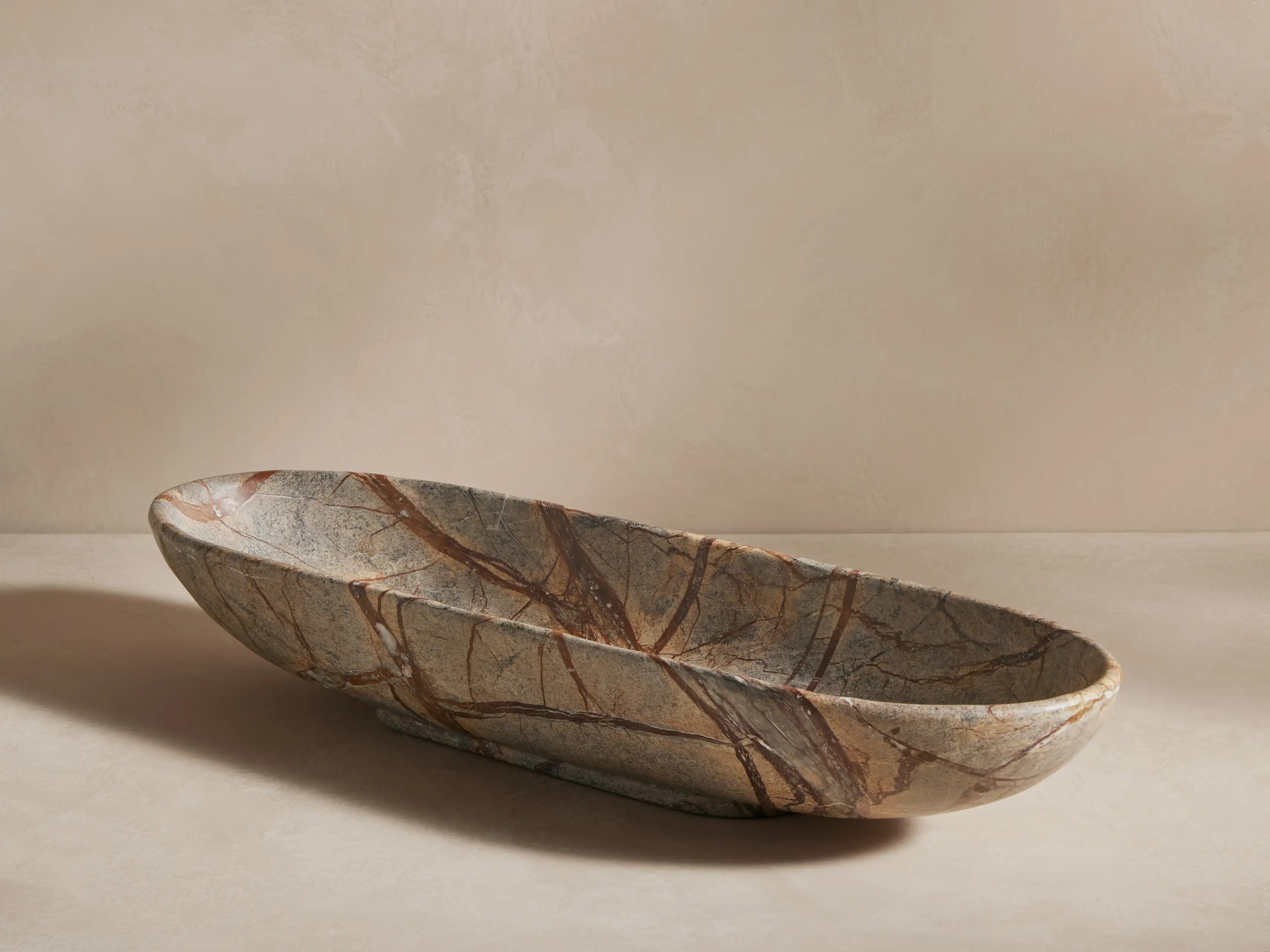 Omo Small Marble Oval Bowl | Arhaus