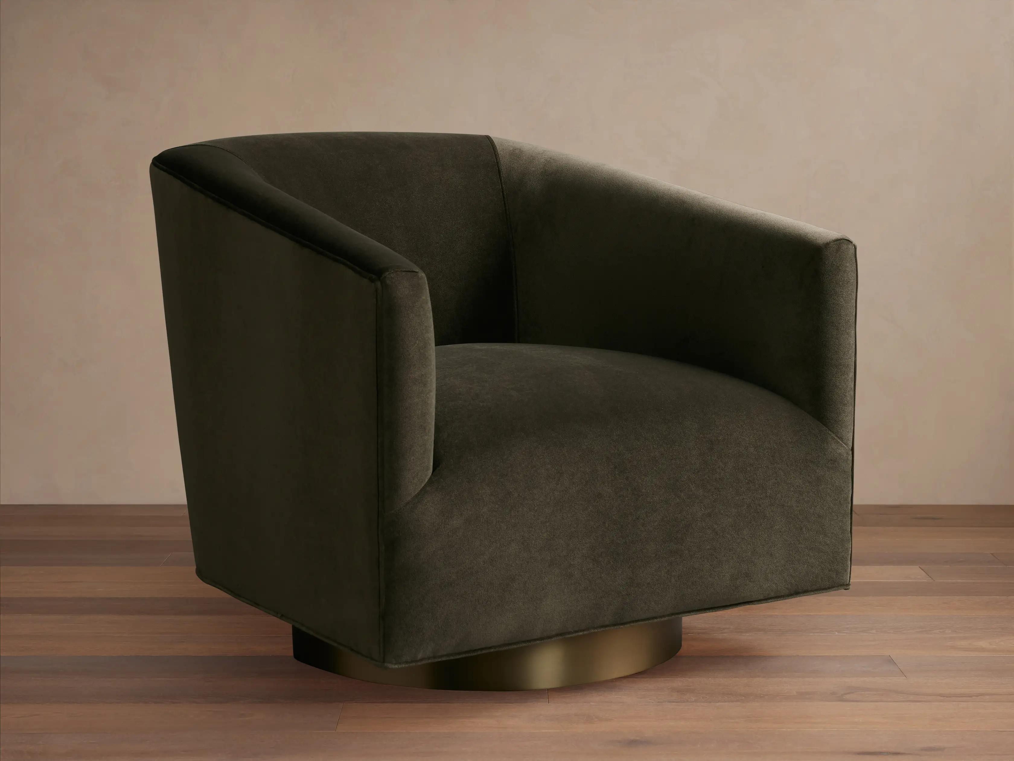 Ellison Metal Plinth Swivel Chair | Arhaus