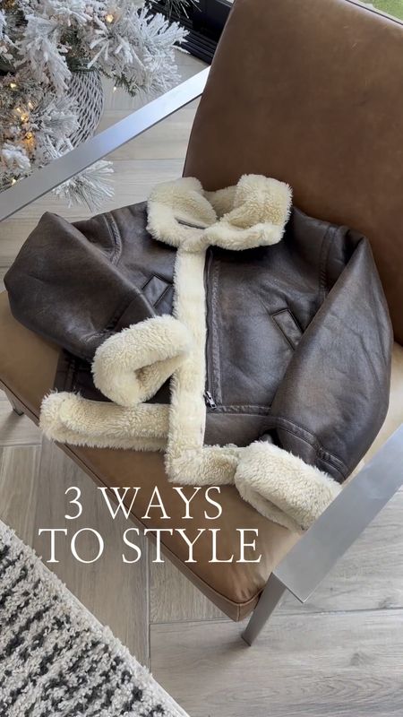 3 ways to style this look for less faux Sherpa faux leather jacket sz xs
Tee sz medium 
Leggings sz 4
Dress sz small
Jeans sz 25 short
Sneakers boots and Uggs tts
#ltku



#LTKover40 #LTKstyletip #LTKSeasonal