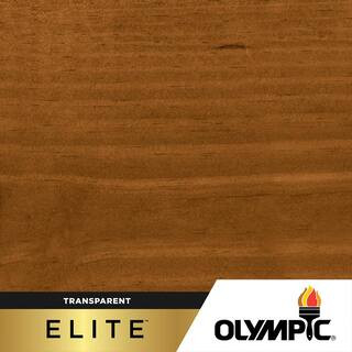 Olympic Elite 1 Gal. Mahogany Woodland Oil Transparent Exterior Stain and Sealant in One Low VOC ... | The Home Depot