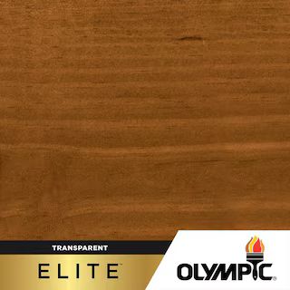 Olympic Elite 1 Gal. Mahogany Woodland Oil Transparent Exterior Stain and Sealant in One Low VOC ... | The Home Depot