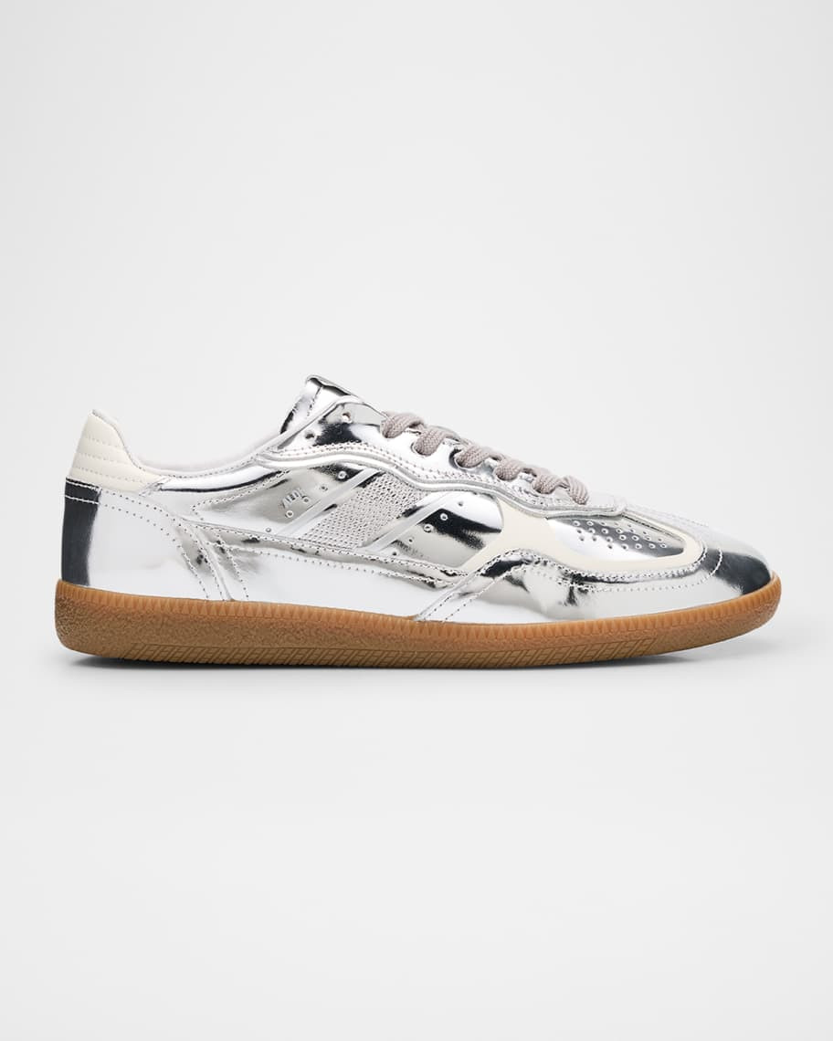 TB.490 Rife Shimmer Metallic Leather Sneakers | Neiman Marcus