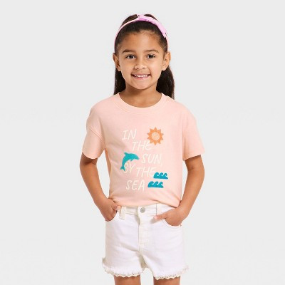 Toddler Girls' Sun Oversized Graphic T-Shirt - Cat & Jack™ Pink 5T | Target