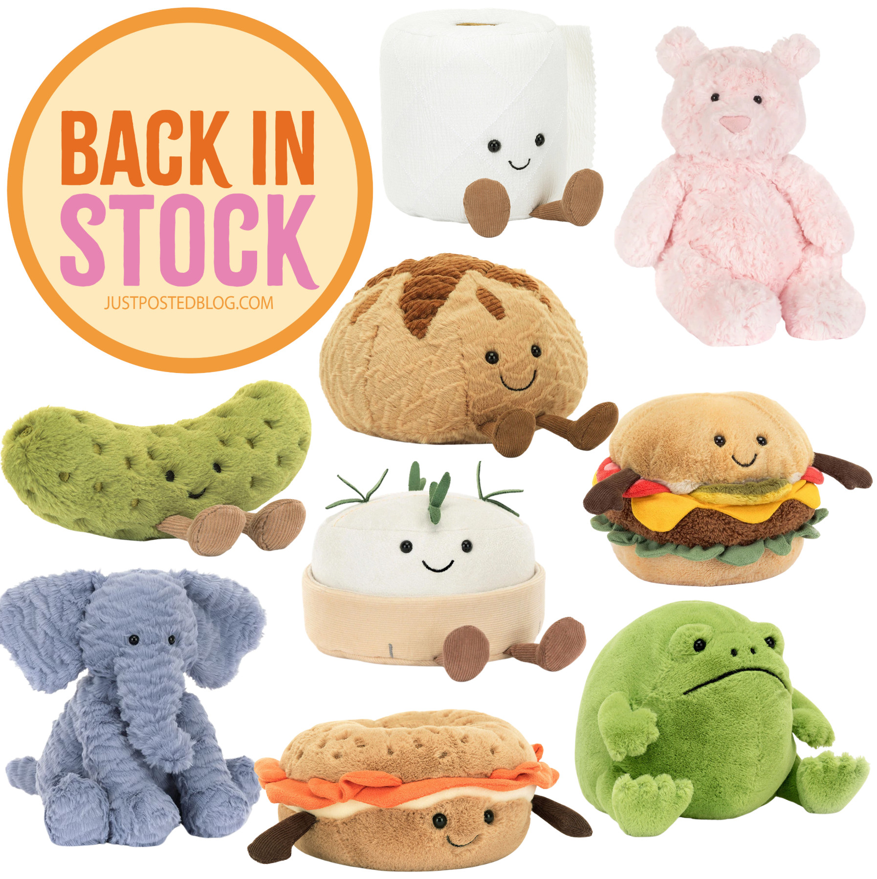 Lucy LOVES Jellycats, and they just restocked so many popular ones!! Which one is your favorite? Mine is the sourdough!! These will sell out, so get them before they are gone!! 

 