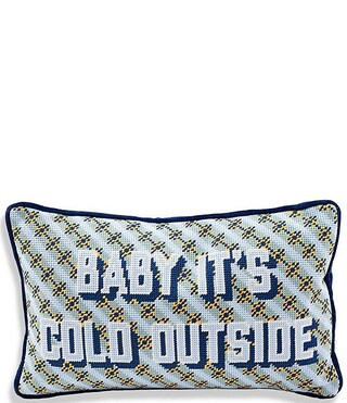 Holiday Collection Baby It's Cold Outside Needlepoint Pillow | Dillard's