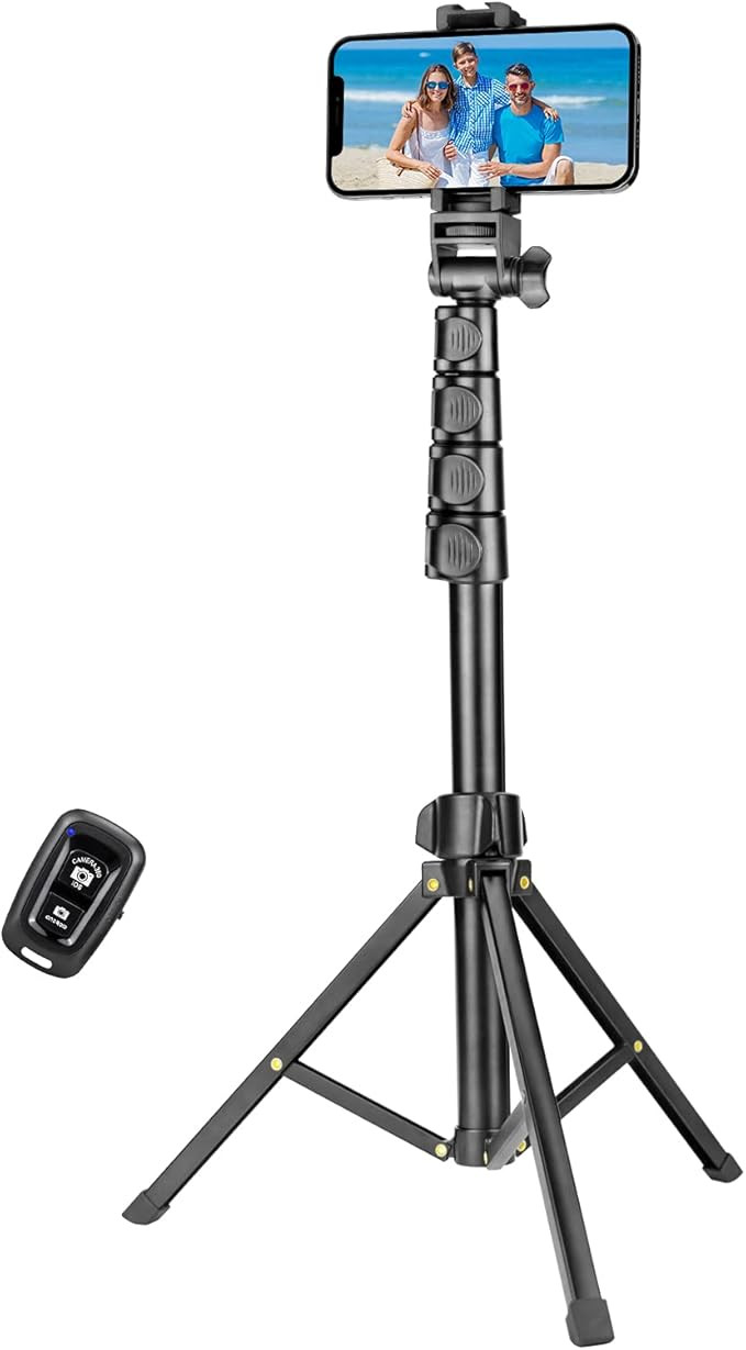 YOTOCversion 1.7 Meter/67 inch Phone Tripod Stand & Bluetooth Selfie Stick Tripod, Cellphone Trip... | Amazon (UK)