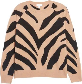 Nordstrom Zebra Stripe Cashmere Sweater | Nordstrom | Nordstrom