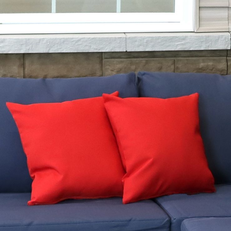 Sunnydaze Indoor/Outdoor Polyester Decorative Square Throw Accent Pillows for Patio or Living Roo... | Target