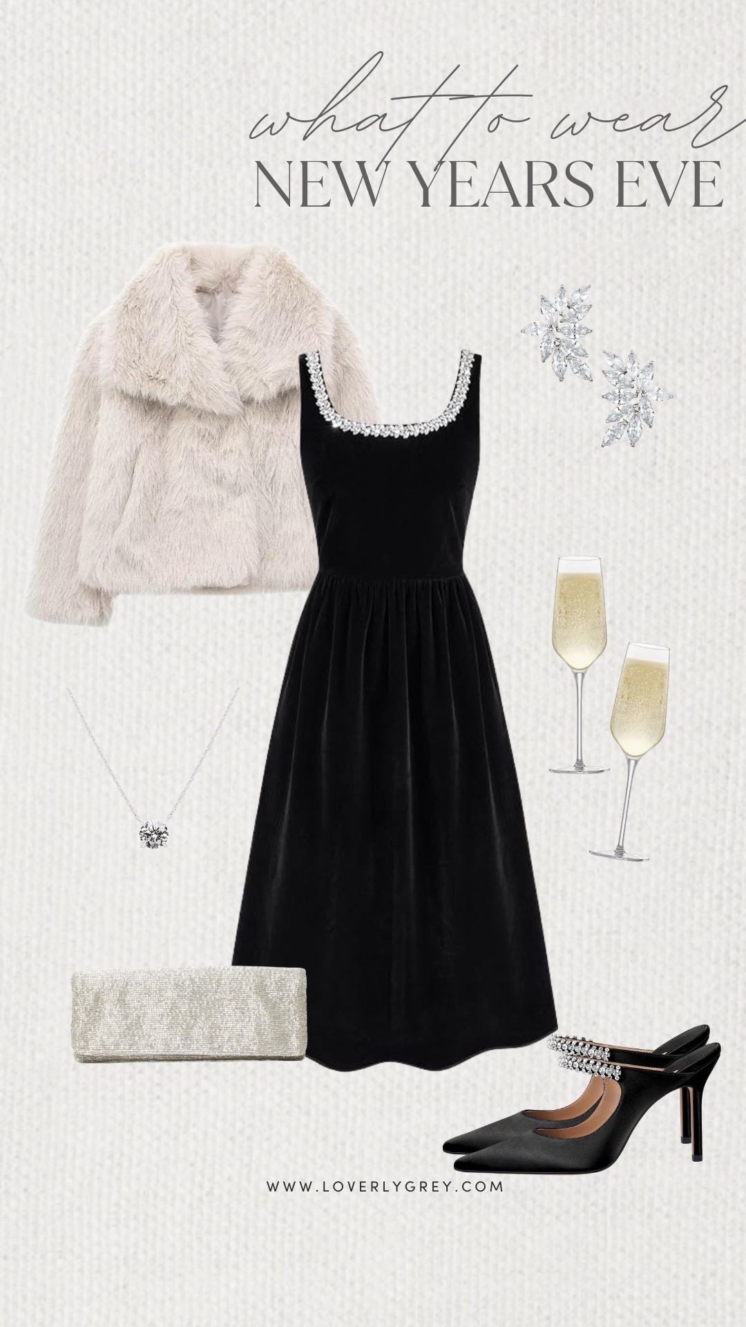 Loverly Grey, what to wear on New Year’s Eve. I am loving this velvet dress from Amazon with a faux fur coat over the top. I would add heels, silver sparkly jewelry, and a breaded bag to complete the look. Loverly Grey, what to wear, New Year's Eve

#LTKHoliday #LTKSeasonal #LTKFindsUnder100