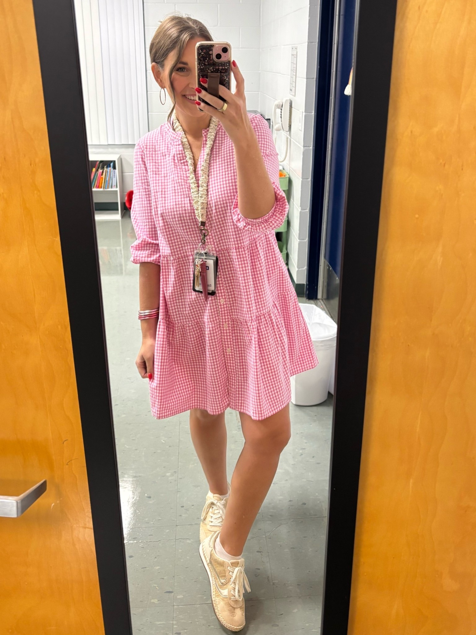 Open house teacher outfit 💗🌸Gingham dress! 

TTS: medium

#LTKootd #LTKdayinmylife #LTKMidsize
