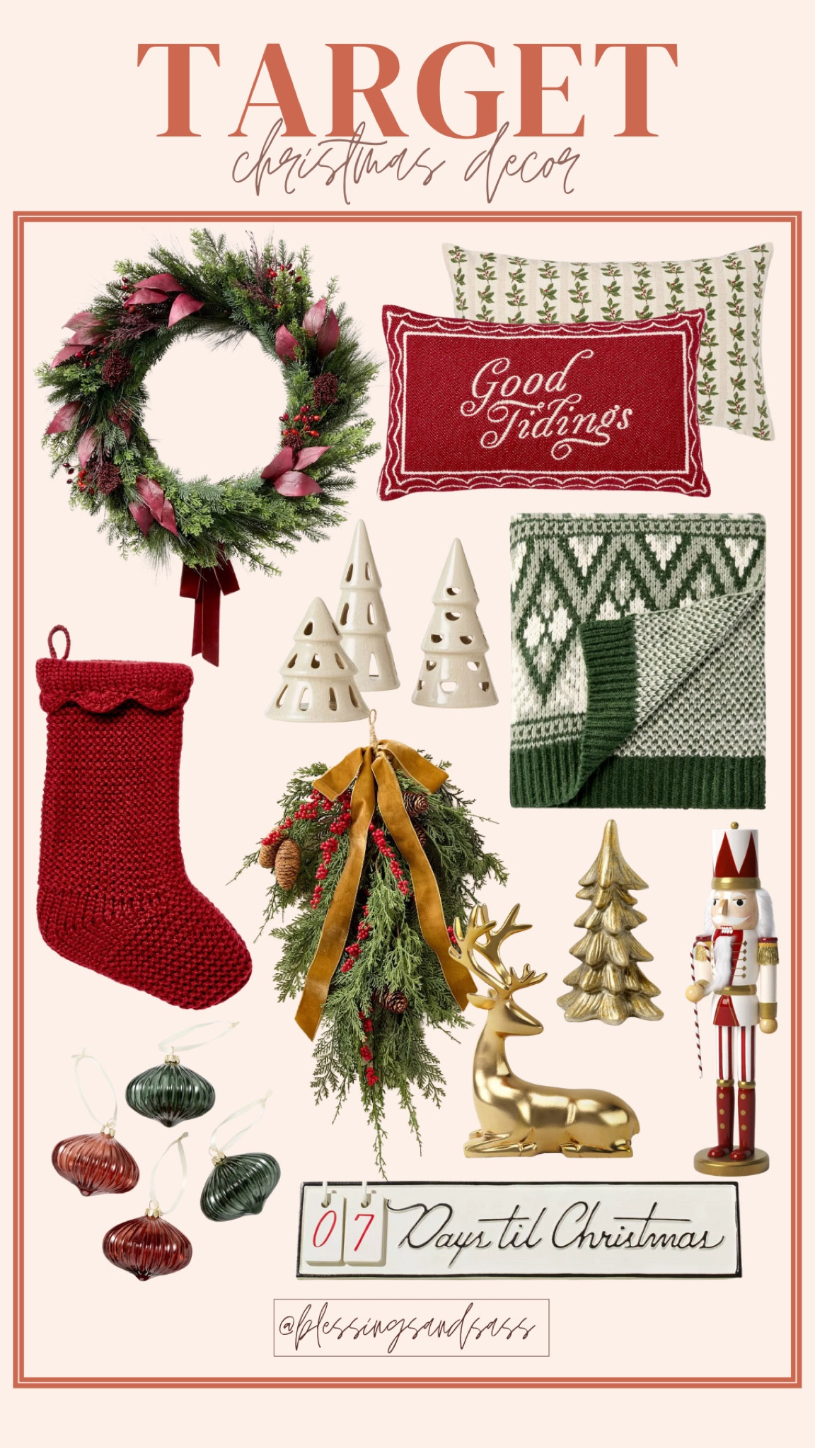 Target Christmas decor 🎄

Target, Target home, Target Christmas decor, Christmas, holiday, Christmas home, seasonal home, holiday home, seasonal decor, holiday decor, Christmas decor, wreath, pillows, blanket, stocking, nutcracker, reindeer, ornaments



#LTKHoliday #LTKOver40 #LTKHome