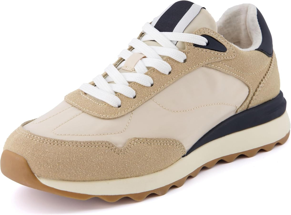 CUSHIONAIRE Women's Kicks lace up Nylon Sneaker +Comfort Foam, Wide Widths Available | Amazon (US)