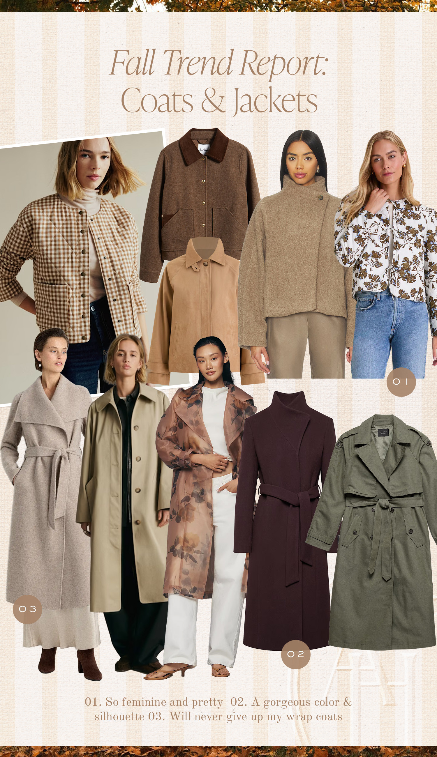 Cozy fall coats & jackets. Long wool coats, barn jackets, quilted jackets and a floral trench coat.  

 #LTKootd #LTKSeasonal