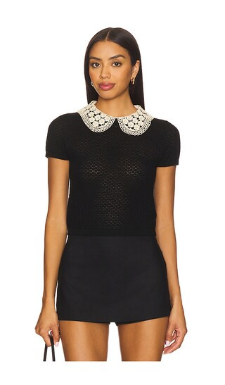 Ciara Short Sleeve Pullover With Collar | Revolve Clothing (Global)