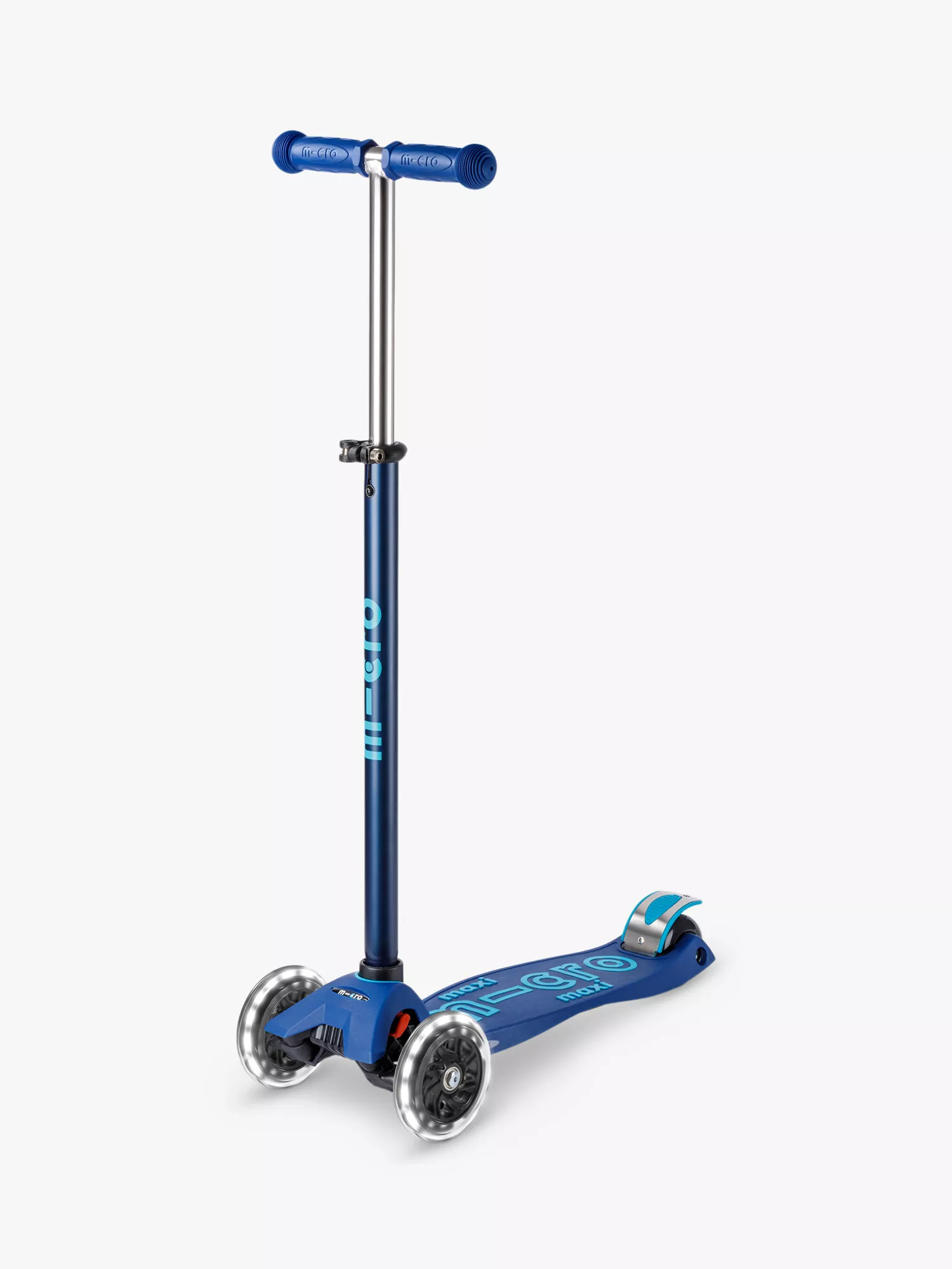 Micro ScootersMaxi Deluxe LED Scooter, Navy | John Lewis (UK)