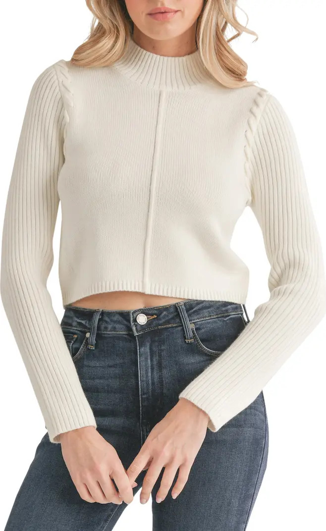 All in Favor Mock Neck Crop Sweater | Nordstrom | Nordstrom