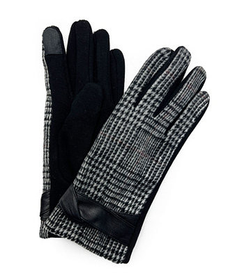 Women's Plaid Jersey Touchscreen Glove | Macy's