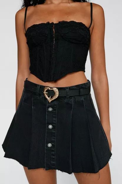 Heart Shape Buckle Faux Leather Belt | Nasty Gal (US)