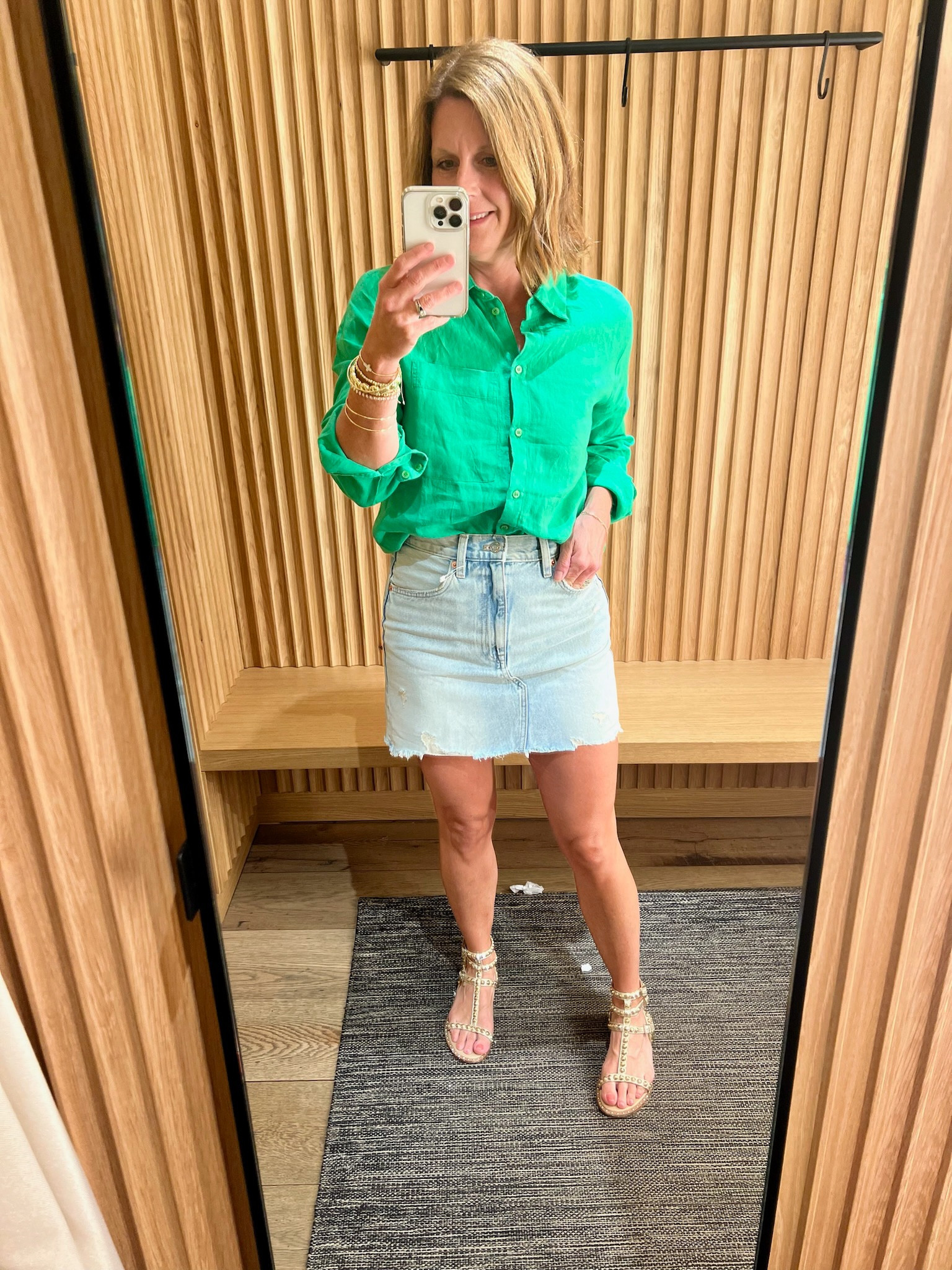 Button-up and jean miniskirt - Mango for the win!

#LTKFindsUnder100 #LTKSeasonal #LTKFindsUnder50