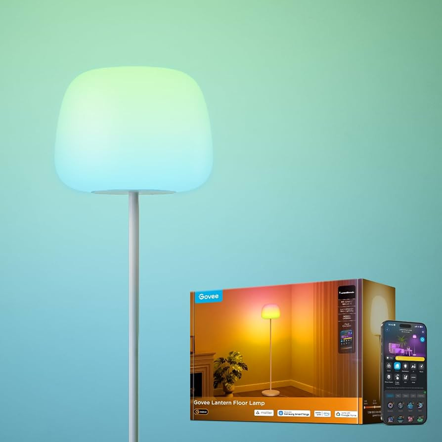 Govee Lantern Floor Lamp, Halo Gradient RGBIC Smart Corner Lamp with LuminBlend, 1000K-10000K, Ma... | Amazon (CA)