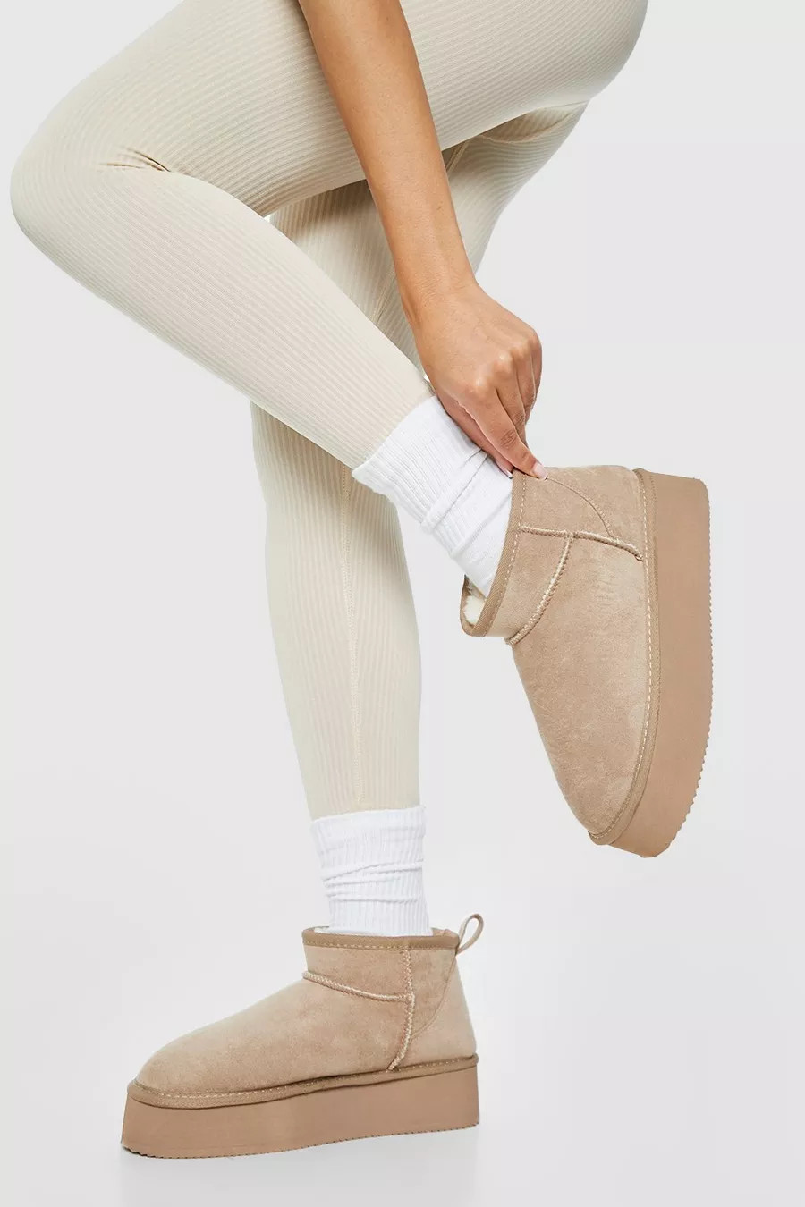 Ultra Mini Platform Cozy Boots | boohoo (US & Canada)