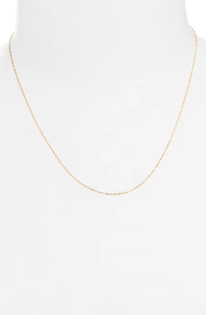 14K Gold Twisted Chain Necklace | Nordstrom