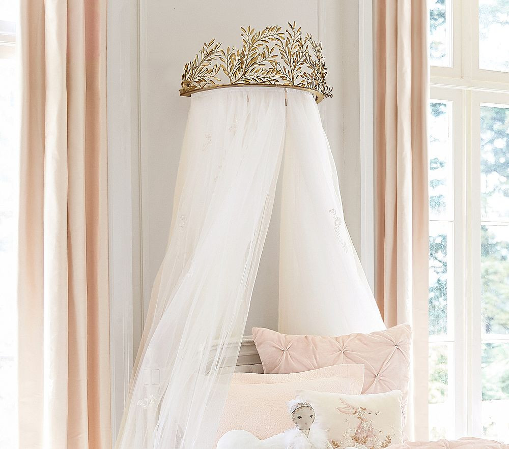 Monique Lhuillier Gold Vine Cornice &amp; Sheers | Pottery Barn Kids