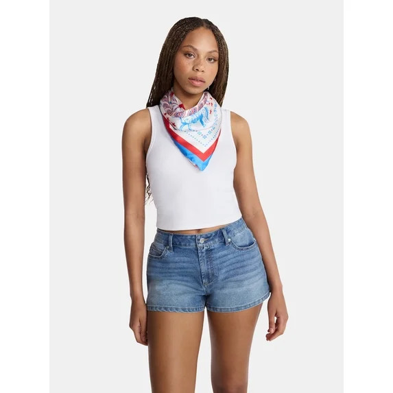 No Boundaries Women's Americana Print Square Scarf | Walmart (US)