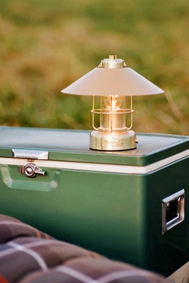 Barbour x Anthropologie Metal and Leather Rechargeable Cordless Lantern | Anthropologie (US)