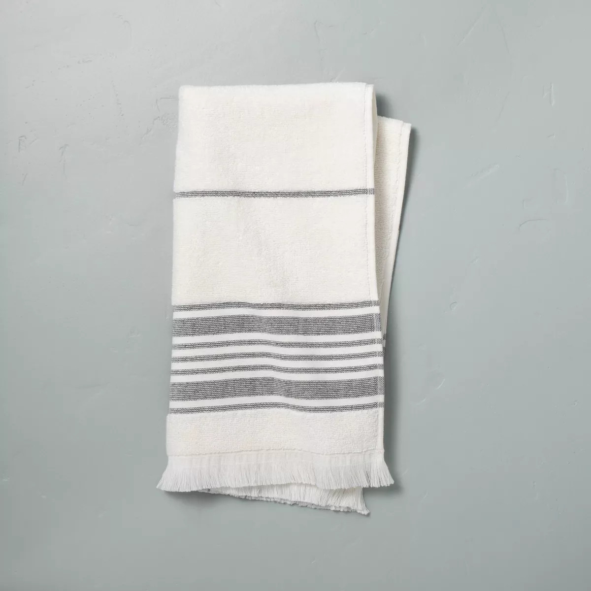 Multistripe Bath Towels Cream/Gray - Hearth & Hand™ with Magnolia | Target