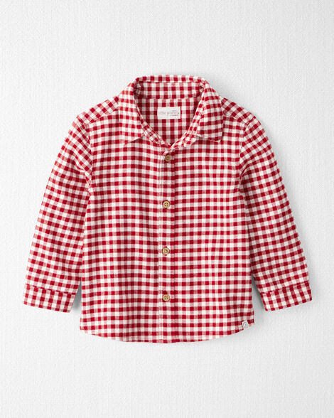 Toddler Boy Plaid Organic Cotton Button-Front Flannel Shirt | Carter's Inc