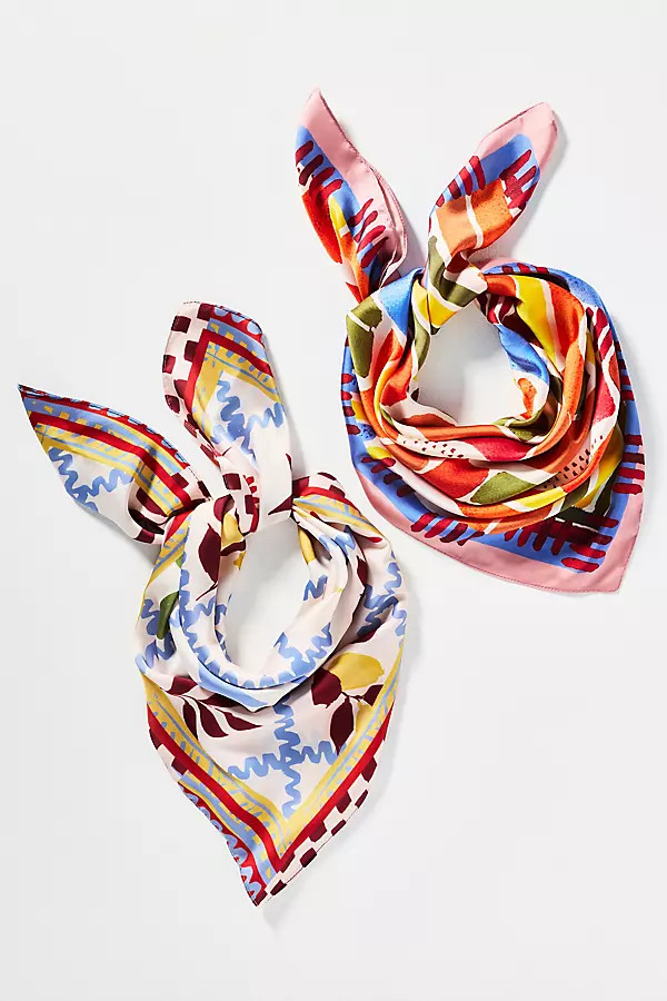 Abstract Print Hair Scarves, Set of 2 | Anthropologie (US)