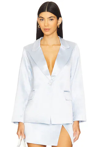 Bubish Ella Suit Blazer in Pale Blue from Revolve.com | Revolve Clothing (Global)