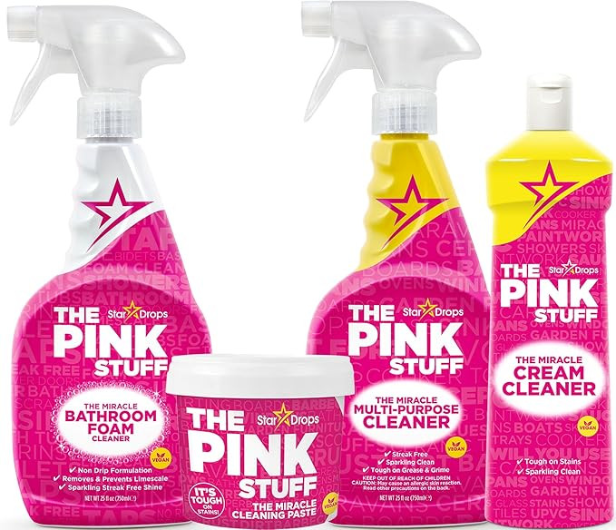 Stardrops - The Pink Stuff - Miracle Cleaning Ultimate Bundle – Paste, Multi-Purpose Spray, Bat... | Amazon (US)