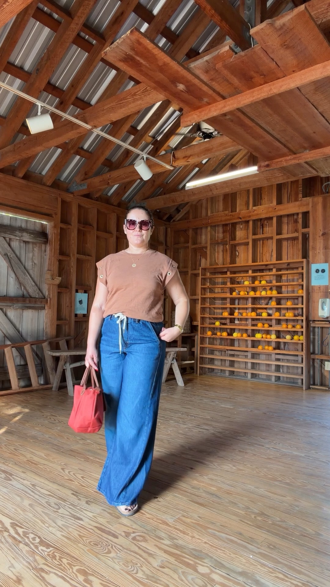 Easy line Sunday afternoon look 🤎💙✨