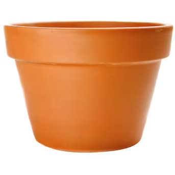 Pennington 8.6-in W Large Orange Clay Indoor/Outdoor Planter with Drainage Holes | Lowe's