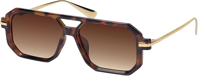 mosanana Trendy Aviator Sunglasses for Women with Polarized Lens Small Retro Style MS52591 | Amazon (US)