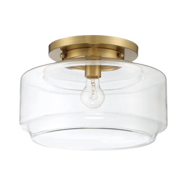 Peri Glass Semi Flush Mount | Wayfair North America
