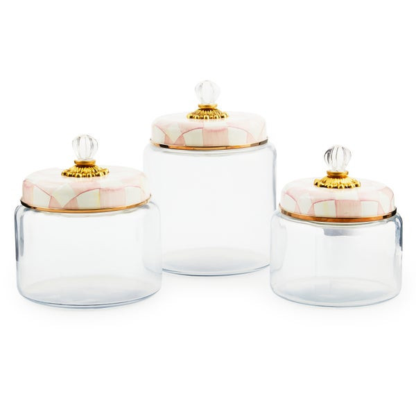 MacKenzie-Childs Rosy Check Kitchen Canister Set | MacKenzie-Childs