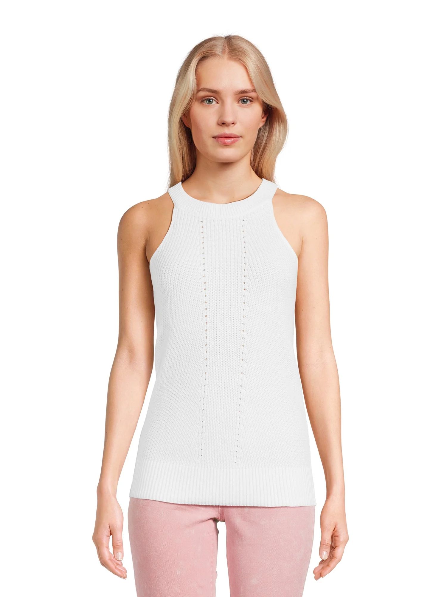 Time and Tru Women's Halter Sweater Tank Top, Sizes XS-XXXL | Walmart (US)