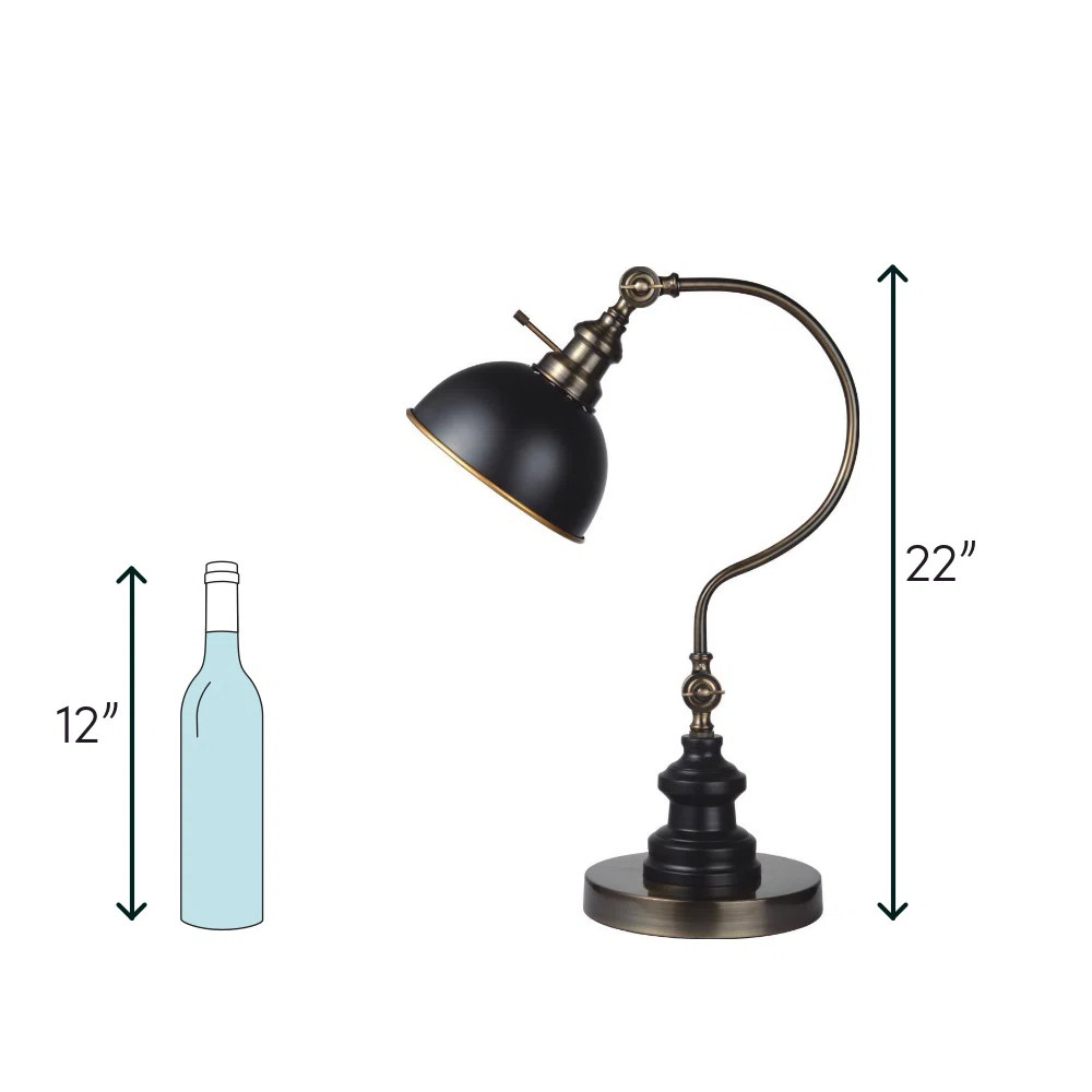 22"h Black Desk Lamp | Wayfair North America