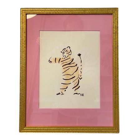 Framed Whimsical tiger print with pink mat

#LTKsalealert #LTKhome #LTKfindsunder100