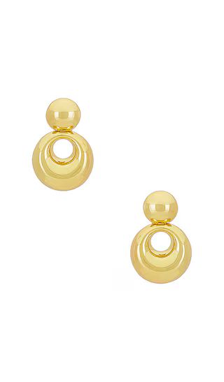 Medallion Drop Earrings in Gold | Revolve Clothing (Global)