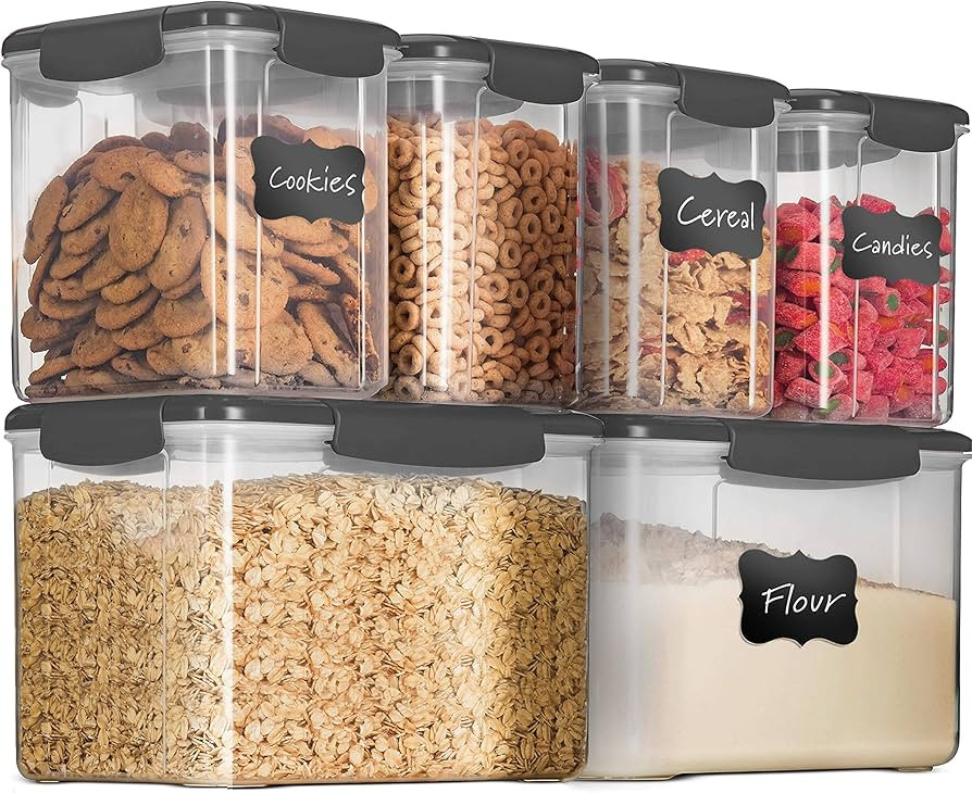 FineDine Airtight Food Storage Container Sets for Kitchen Pantry Organization and Storage - 12-Pi... | Amazon (US)