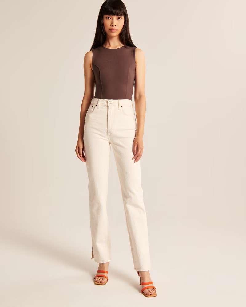 Women's Seamless Fabric Crew Tank Bodysuit | Women's Tops | Abercrombie.com | Abercrombie & Fitch (US)