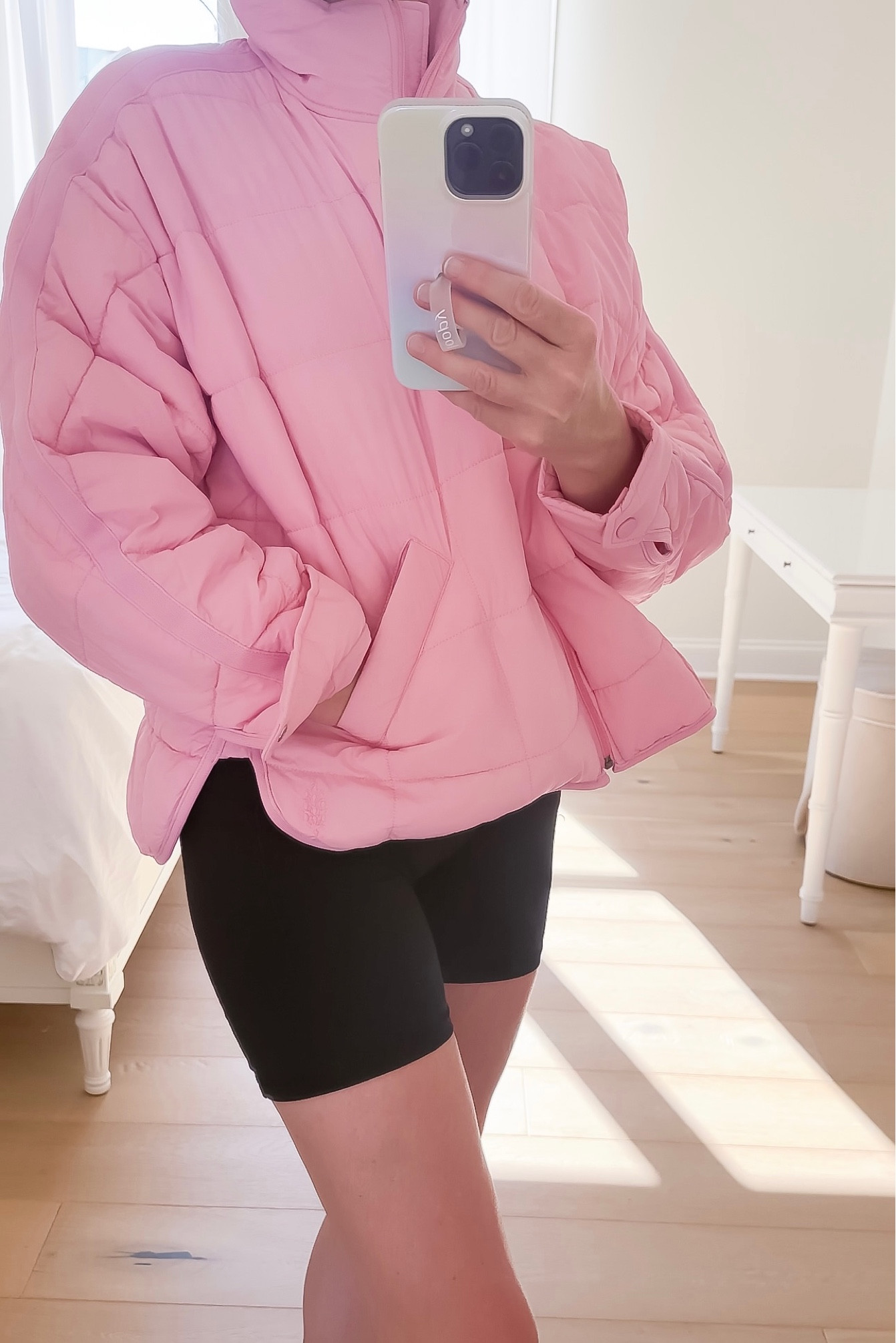 Bubblegum pink cheap puffer jacket