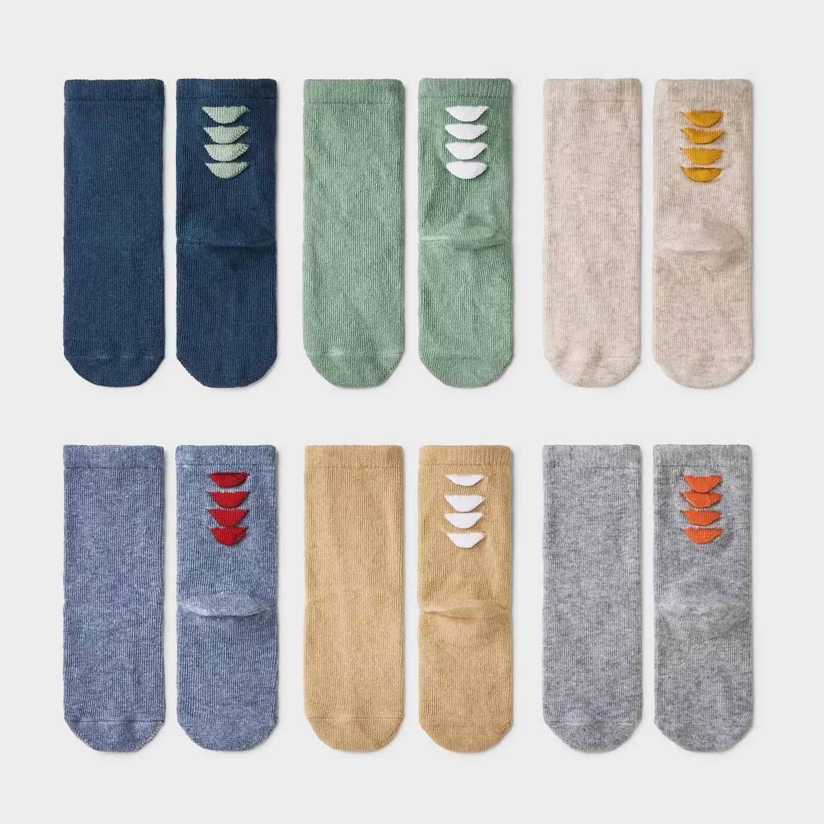 Toddler 6pk 'Dino' Crew Socks - Cat & Jack™ 2T-3T: Lightweight Knit, Flat Seams, | Target