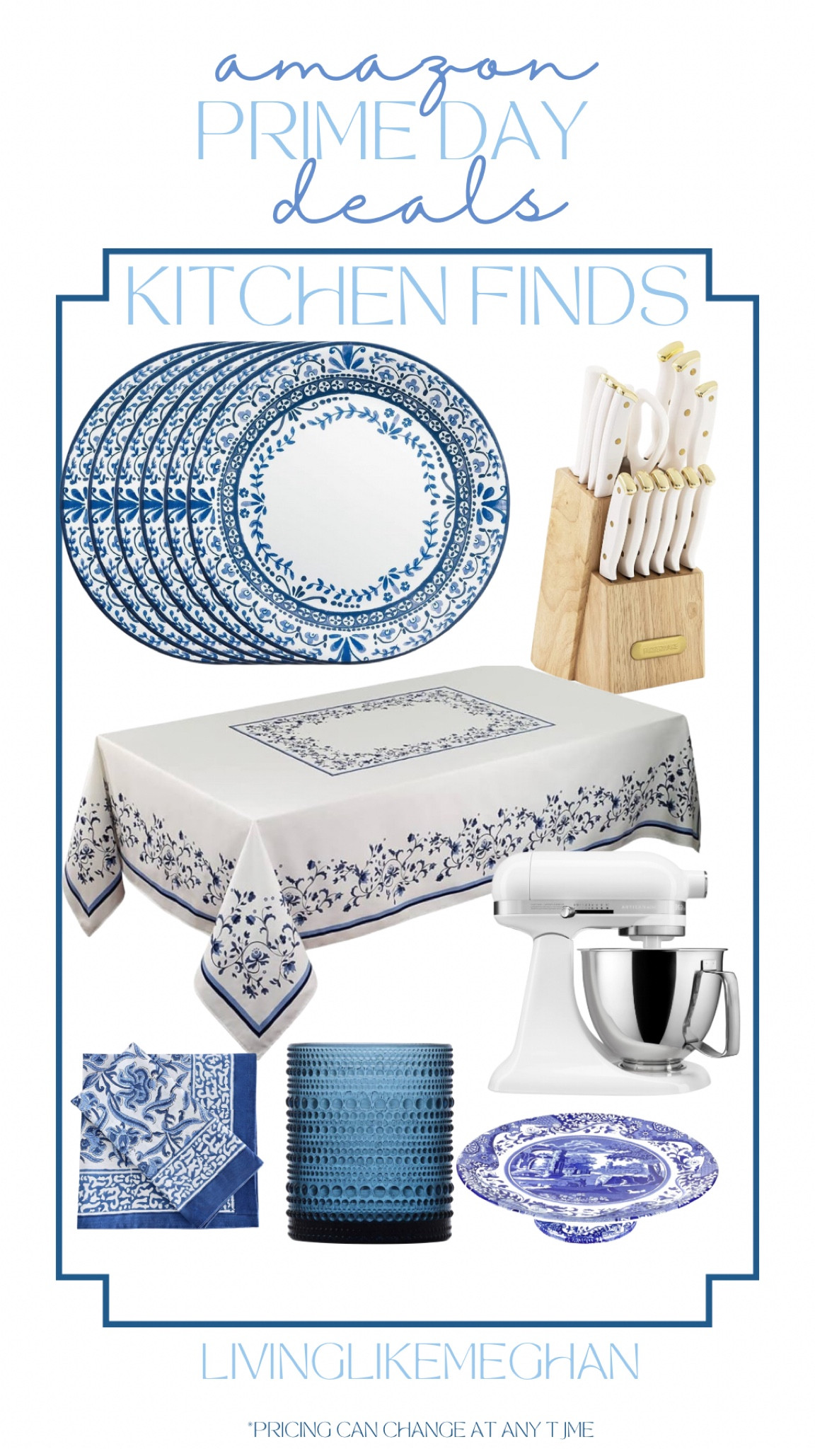 Amazon Prime Day Deals


Kitchen finds - blue and white edit



Blue and white, grandmillennial, floral, wedding gift, kitchen aid mixer, hobnail glasses, spode, cake stand, table setting, linen napkins, floral tablecloth, white stand mixer, kitchen aid, prime day, prime deals, Amazon prime, Amazon, Amazon home, Amazon kitchen, blue and white, grandmillennial 

#LTKHome #LTKSaleAlert